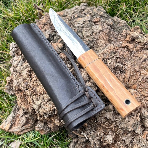 Ніж "ЯКУТ N690, V-030", шкіряні ножни