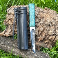 Ніж "ЯКУТ N690, V-035", шкіряні ножни