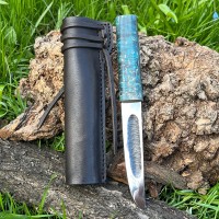 Ніж "ЯКУТ N690, V-036", шкіряні ножни