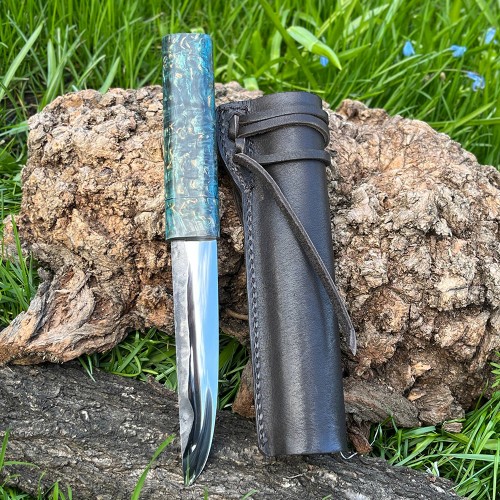 Ніж "ЯКУТ N690, V-036", шкіряні ножни