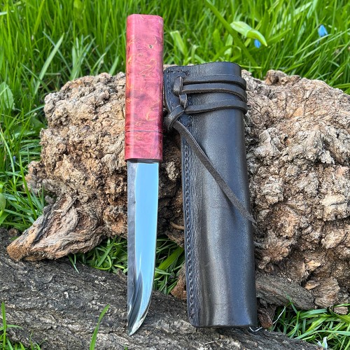 Ніж "ЯКУТ N690, V-037", шкіряні ножни