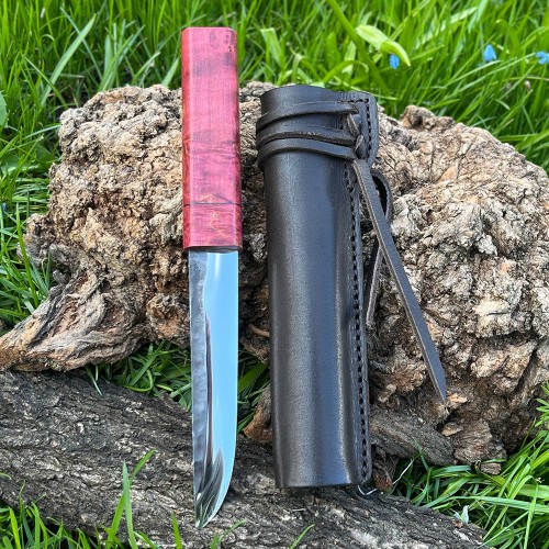 Ніж "ЯКУТ N690, V-038", шкіряні ножни