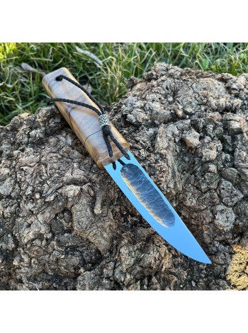 Ніж "ЯКУТ N690, V-028", шкіряні ножни