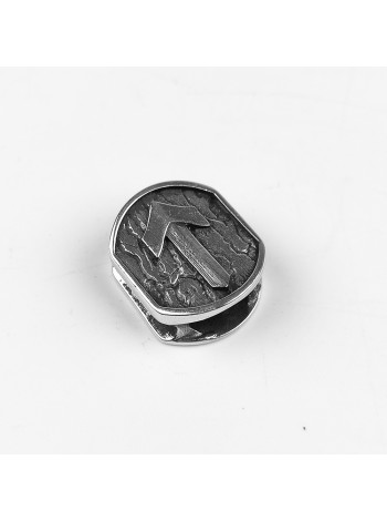 Намистина для браслета (мод. 8), біла бронза