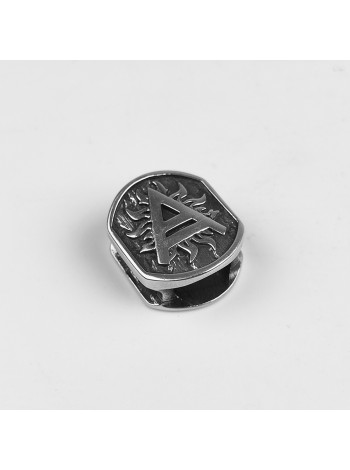 Намистина для браслета (мод. 9), біла бронза