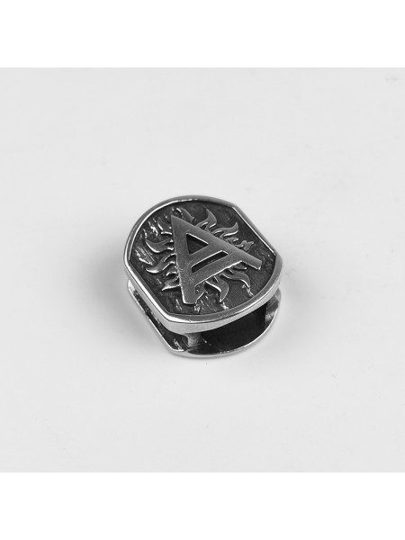 Намистина для браслета (мод. 9), біла бронза