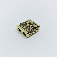 Намистина "Сокирки" плоска, латунь