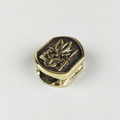 Намистина для браслета "Тризуб", латунь