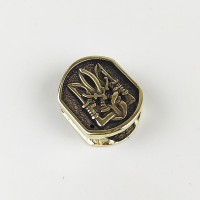 Намистина для браслета "Тризуб", латунь