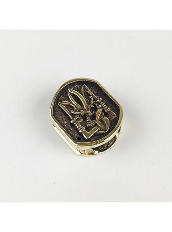 Намистина для браслета "Тризуб", латунь