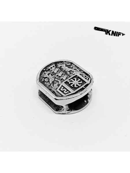 Намистина для браслета (мод. 5), біла бронза