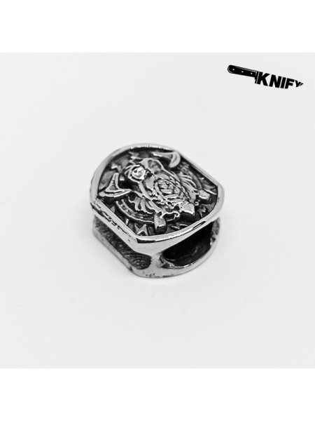 Намистина для браслета (мод. 6), біла бронза