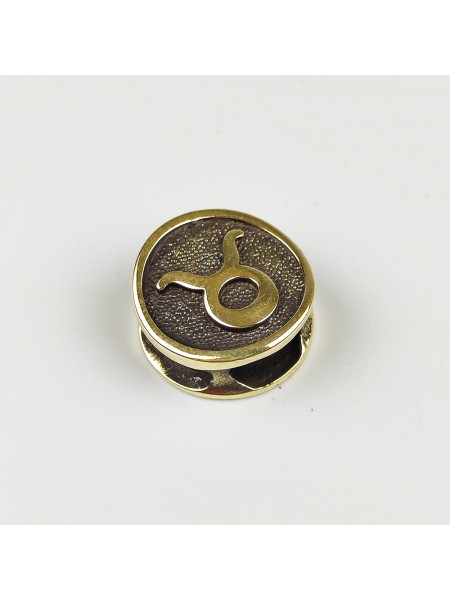 Намистина зодіак "Телець" #3, латунь