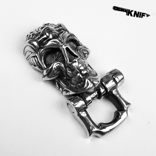 Застібка для браслета "Череп", біла бронза