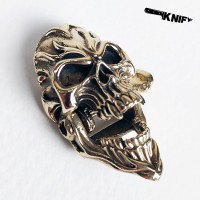 Застібка для браслета "Череп з щелепою", латунь
