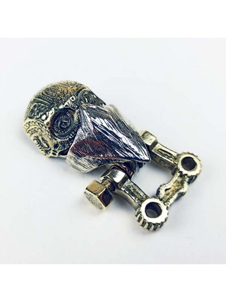 Застібка для браслета "Череп у масці", латунь