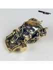 Застібка для браслета "Череп з рогами", латунь