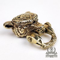 Застібка для браслета "Ведмідь", латунь