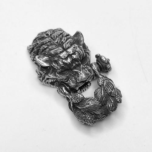 Застібка для браслета "Тигр", біла бронза