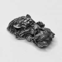 Застібка для браслета "Тигр", біла бронза