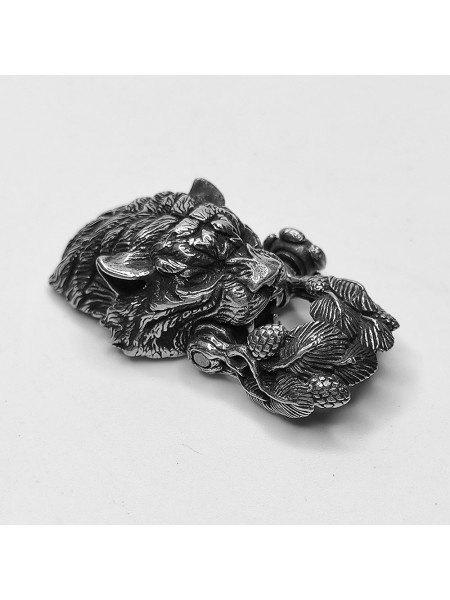 Застібка для браслета "Тигр", біла бронза