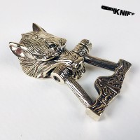 Застібка для браслета "Вовк", латунь