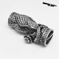 Застібка для браслета "Змея", біла бронза