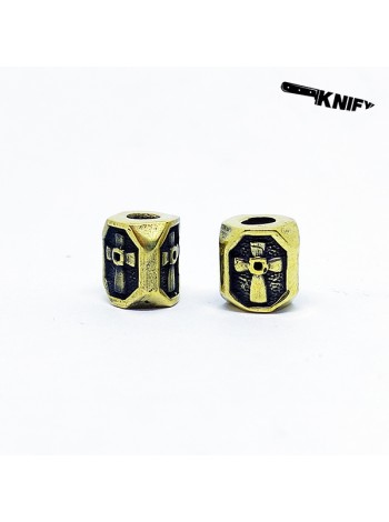 Темлячная бусина (ТБ-104) "Крест", латунь