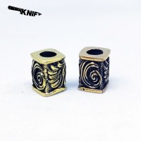 Темлячная бусина (ТБ-105) "Завитки", латунь