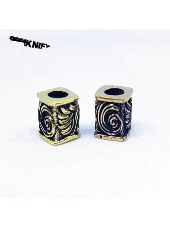 Темлячная бусина (ТБ-105) "Завитки", латунь