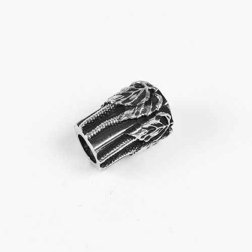 Темлячная бусина (ТБ-39) "Березки", белая бронза