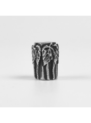 Темлячная бусина (ТБ-39) "Березки", белая бронза