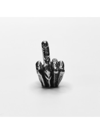 Темлячная бусина (ТБ-47) "F*ck", белая бронза