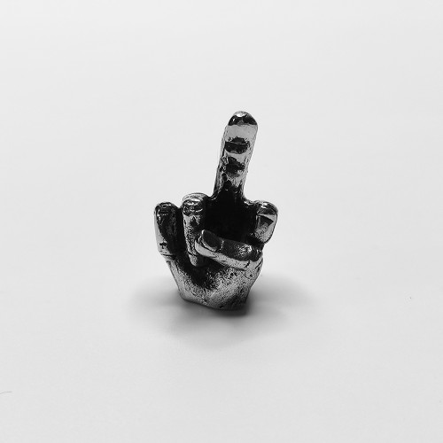 Темлячная бусина (ТБ-47) "F*ck", белая бронза