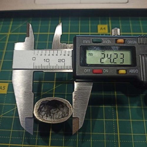 Тыльник для финки (ТФ-10) "Конь", белая бронза