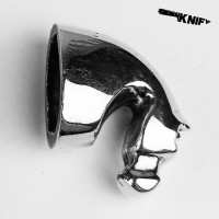 Тыльник для финки (ТФ-10) "Конь", белая бронза