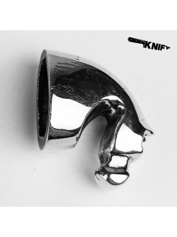 Тыльник для финки (ТФ-10) "Конь", белая бронза