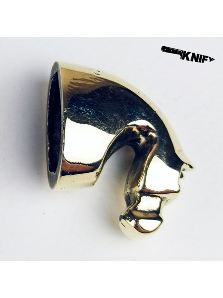 Тыльник для финки (ТФ-10) "Конь", латунь