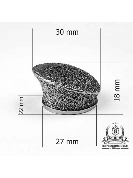 Тыльник для финки (ТФ-4) белая бронза Тыльник для финки (ТФ-4) белая бронза