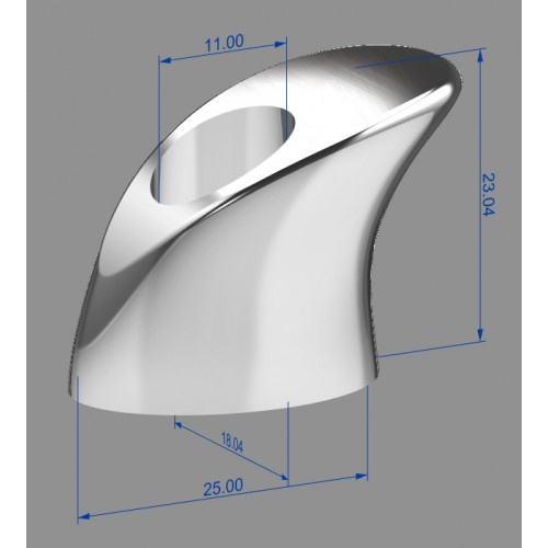 Тыльник для финки (ТФ-9-СТ) С/В, белая бронза Тыльник для финки (ТФ-9-СТ) С/В, белая бронза