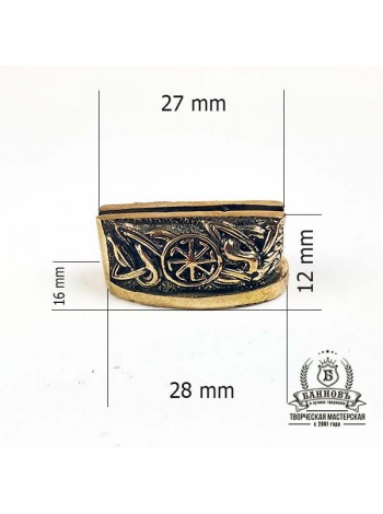 Гарда (Г-2-1) "Солнцеворот" без упора, латунь