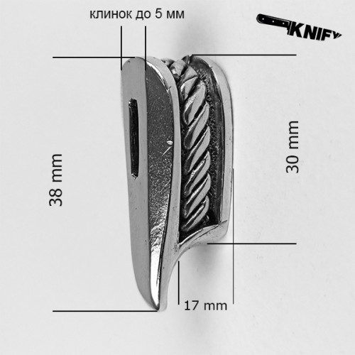 Ножевая пара №67-39 "Бык", белая бронза