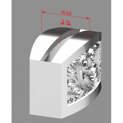 Гарда (Г-55) "Завитки", белая бронза