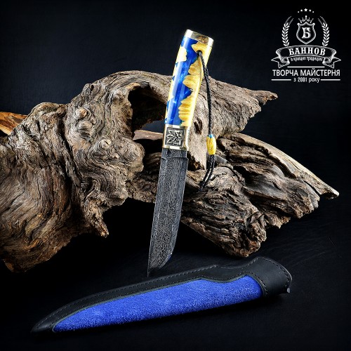 Гарда (Г-56) "Тризуб" ніж, біла бронза