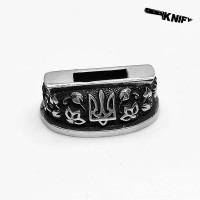 Гарда (Г-58) "Тризуб" оковка, біла бронза