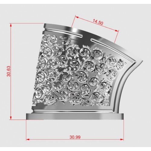 Ножевая пара №107-1 + бусина, белая бронза