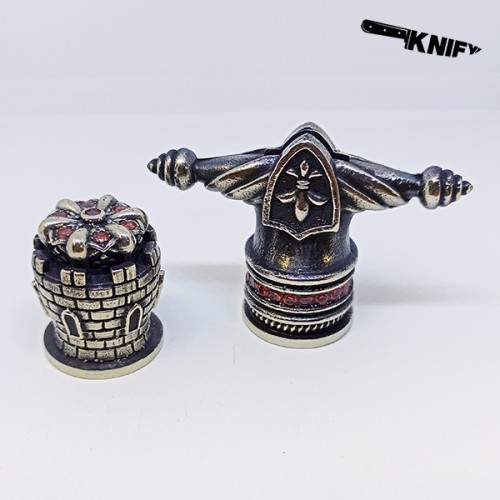 Кинжальная пара "Монарх" (белая бронза + рубин) ПОД ЗАКАЗ