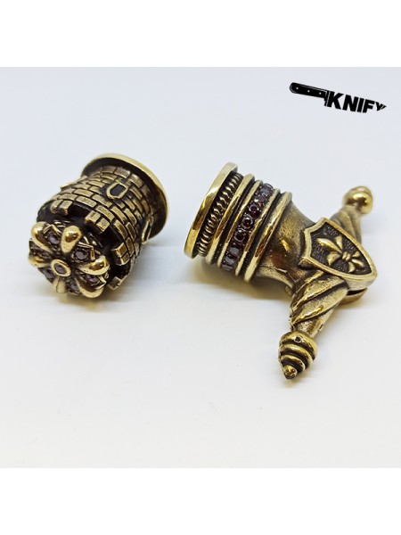 Кинжальная пара "Монарх" (бронза + винный топаз) ПОД ЗАКАЗ