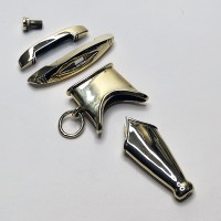 Комплект кинджала "СС" гладкі з ножнами, латунь