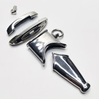 Комплект кинджала "СС" гладкі з ножнами, біла бронза